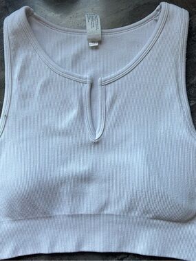 90 Degree By Reflex White Ribbed Tank